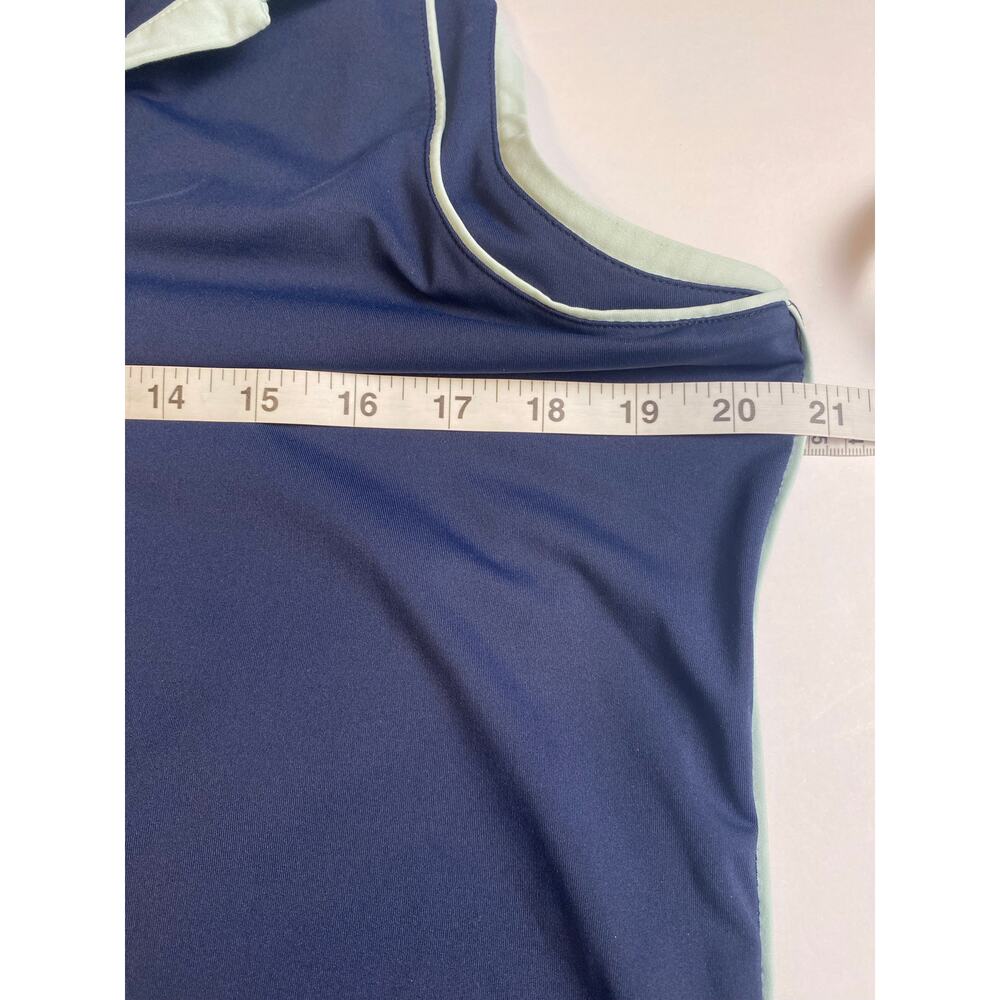 Lady Hagen Women's Blue Button Neck Collared Sleeveless Golf Top Size Large - Picture 4 of 6